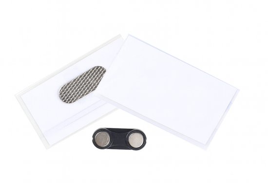 Smeba - Aimant pour badge nominatif - 40x75 mm - 12 pcs