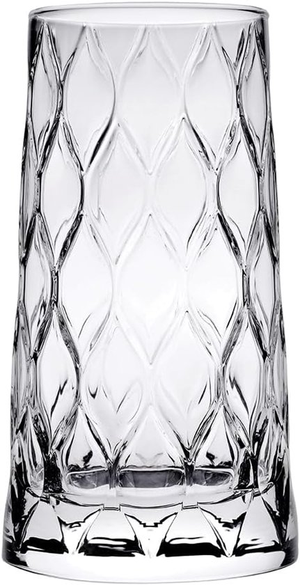 Set de verres à whisky Pasabahce Leafy – 8 pièces – 355 ml – Verre à Glas élégant – Pour Whisky, cocktails, Water et boissons gazeuses