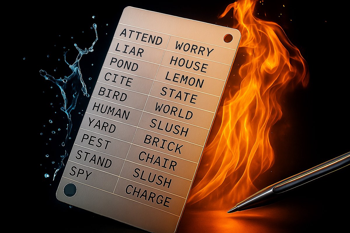 Metal Seed Phrase Plate Set - RVS - Fireproof & Waterproof Crypto Backup -  Ledger | bol