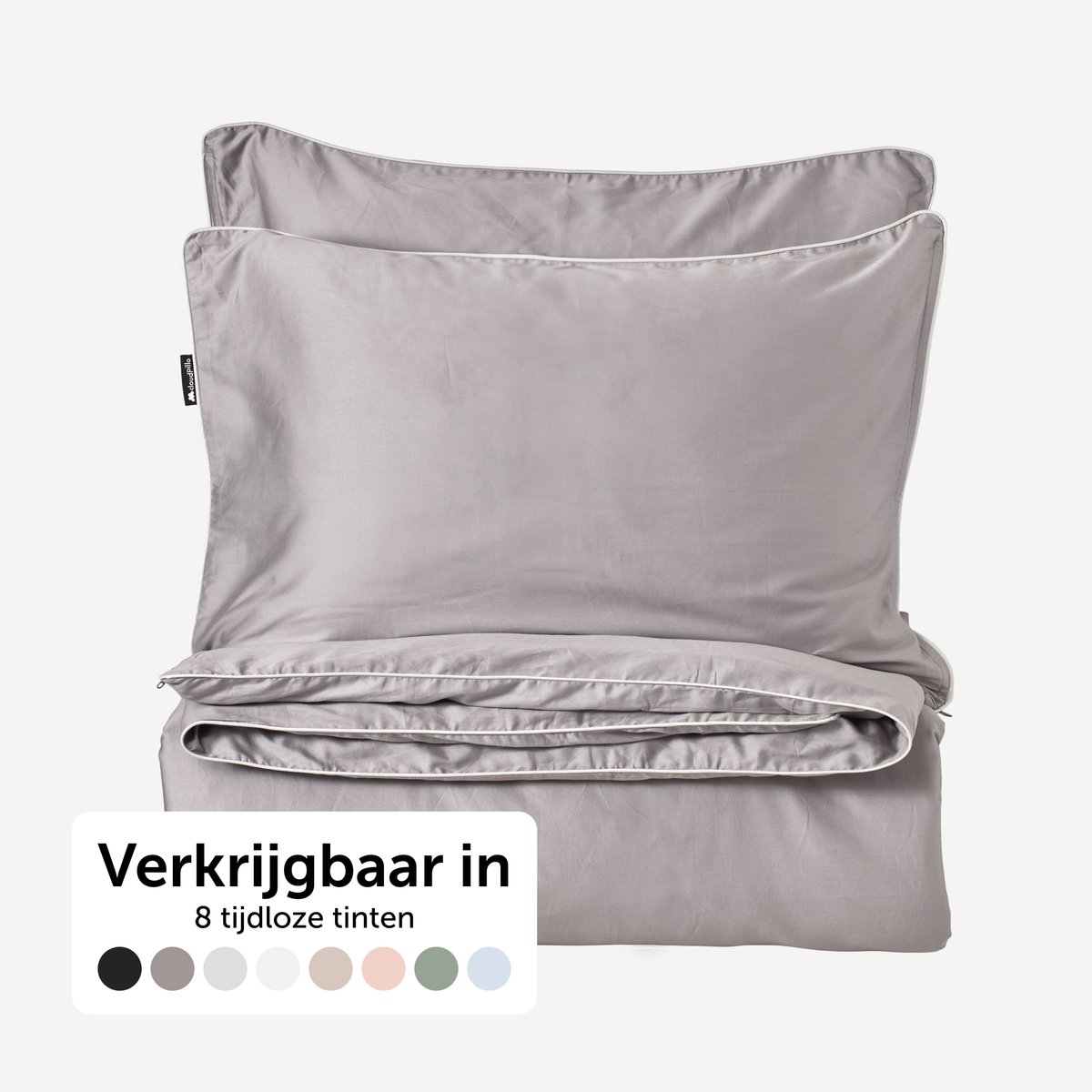Cloudpillo Beddengoed (incl. 1 kussensloop 55x75) - Extra zacht, Ademend en Antibacterieel - Vochtbestendig met verborgen rits - Stone Grey - 140x200 cm