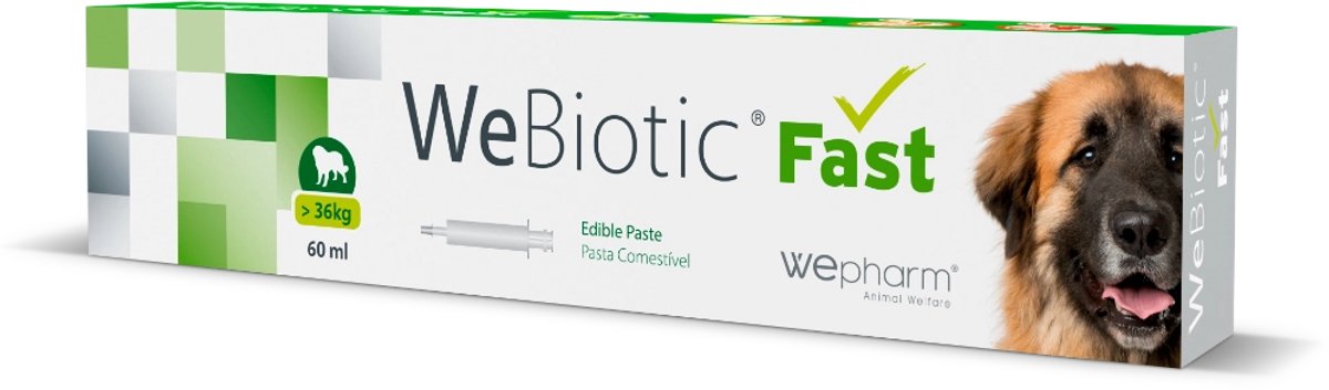 WePharm WeBiotic Fast Pasta - 60 ml - Ondersteunt Bij Diarree - Ondersteuning Van de Darmen en Spijsvertering bij Honden en Katten - Natuurlijk Supplement
