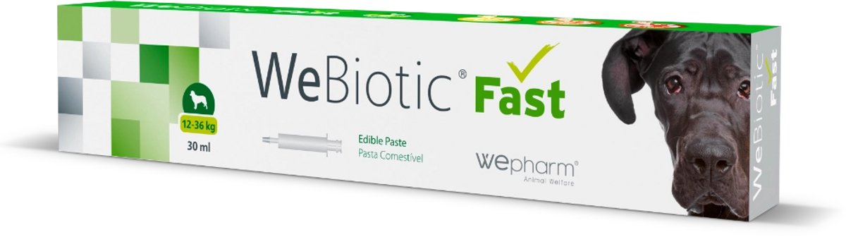 WePharm WeBiotic Fast Pasta - 30 ml - Ondersteunt Bij Diarree - Ondersteuning Van de Darmen en Spijsvertering bij Honden en Katten - Natuurlijk Supplement