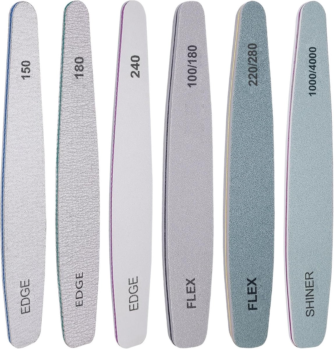 Nail Polishing - Nail Art, Manicure, Sanding Pads Set (for Natural Nails), 6-Piece Set