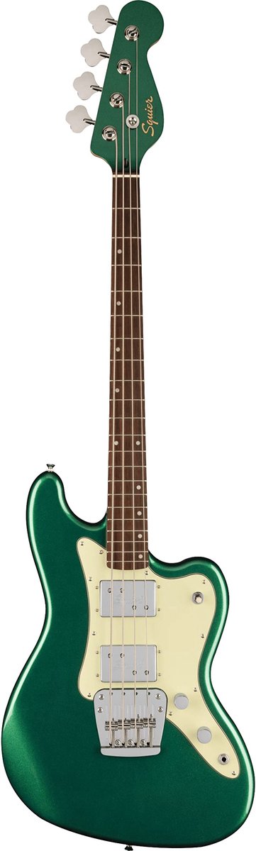 Squier Paranormal Rascal Bass HH IL Sherwood Green elektrische basgitaar