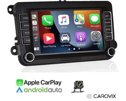 Carovix® Autoradio met bluetooth - Apple Carplay - Android Auto - Geschikt voor Volkswagen - Android 15 - 2+64 GB - Navigatiesysteem - Wifi - 7 inch HD touchscreen - Achteruitrijcamera