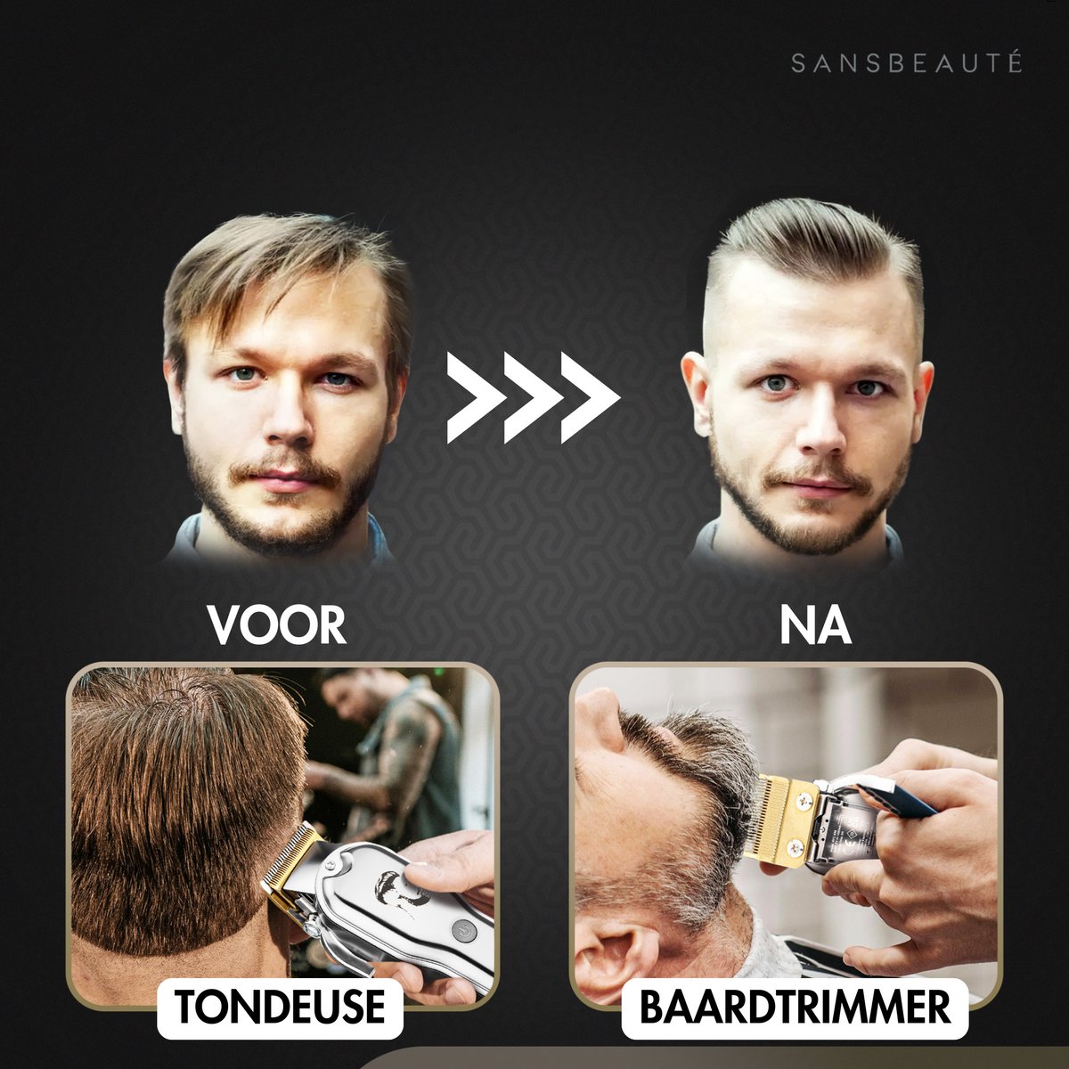 Sansbeauté Barber Edition PRO: 10 kammen, 4,5u accu thumbnail 5