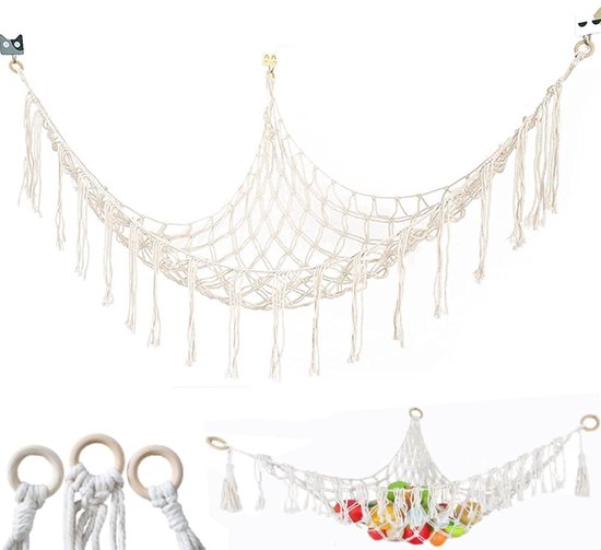 Knuffeldier, opbergnet, hangende organizer, speelgoed