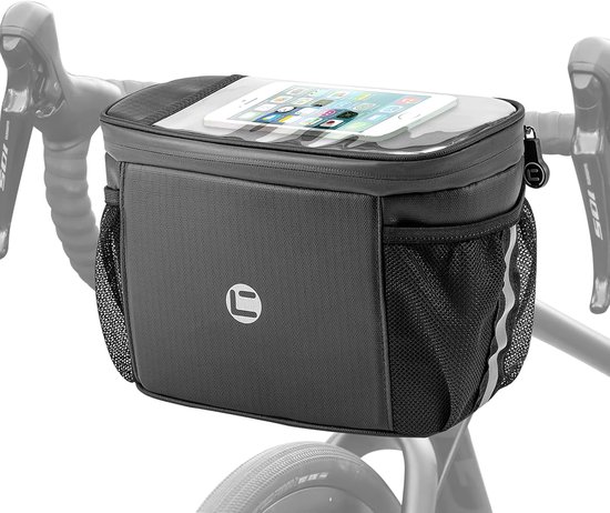 Sacoche de guidon multifonctionnelle pour vélo - Sacoche de guidon étanche de 4 litres