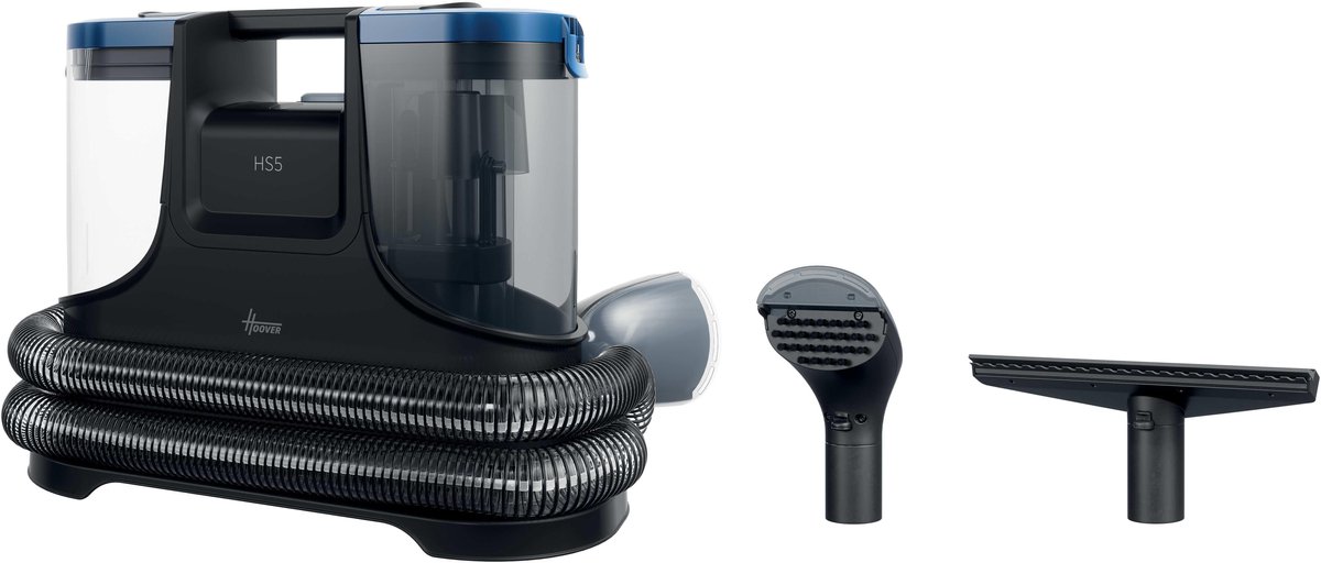 Hoover | HS500 vlekkenreiniger wassen en drogen, alles-in-één ontwerp (spuiten, borstelen en zuigen), verwijderbare watertanks (schoon water = 1,5 L | vuil water = 0,8 L), werkbereik 6,5 m, verschillende oppervlakken (bank, tapijt, kleed, bekleding, auto-
