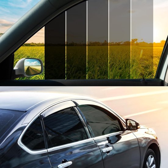 Auto Raamfolie-auto raamfolie 35%-auto raam folie-auto raamfolie zonwerend-Zwarte universele 3m x 50cm auto raamfolie - Privacyfolie voor passagiers blokkeert UV-straling