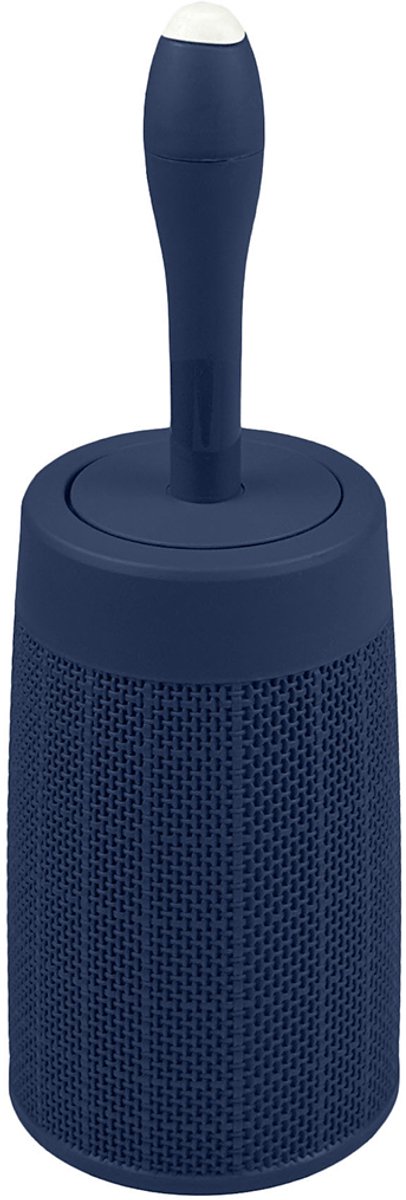 Toiletborstel 'Hessian' - WC borstel met houder - Doseerknop - Hygiënisch - Donkerblauw