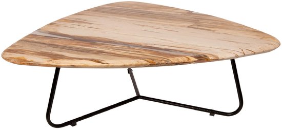 PTMD Table basse Deeba - 95x85x36 cm - Bois - Naturel - Set de 5