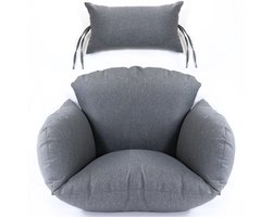 Kussens voor Hangstoel - met hoofdkussen - Kussens voor Hangstoel Egg - Schommelkussen - Voor Binnen en Buiten Kussens voor Hangstoel - met hoofdkussen - Kussens voor Hangstoel Egg - Schommelkussen - Voor Binnen en Buiten