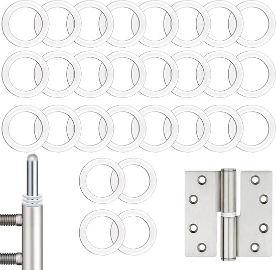Allecto Plus - Kunststof fitschenringen set voor kamerdeuren - 60 stuks