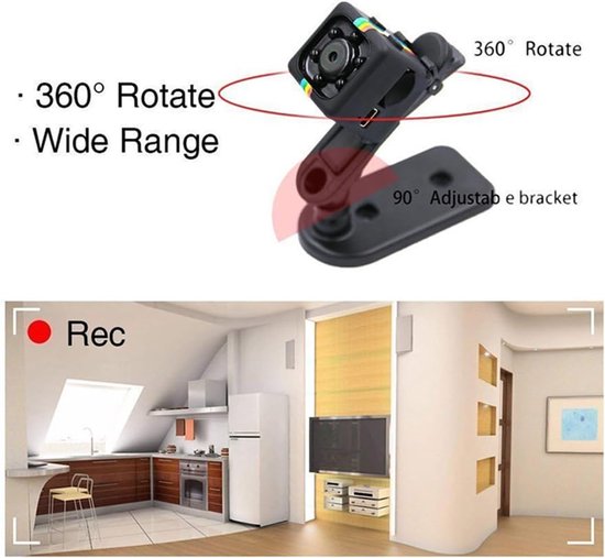 RFWR® Mini Camera met Bewegingsdetectie en Nachtzicht - 1080P HD Beveiligingscamera zonder WiFi van RFWR — afbeelding 3
