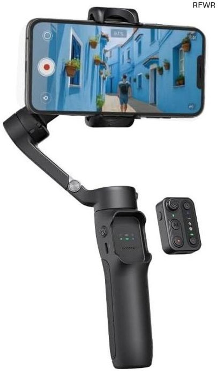 RFWR® 3-assige gimbal smartphone stabilisator - licht, opvouwbaar met afstandsbediening voor vloggen en reizen