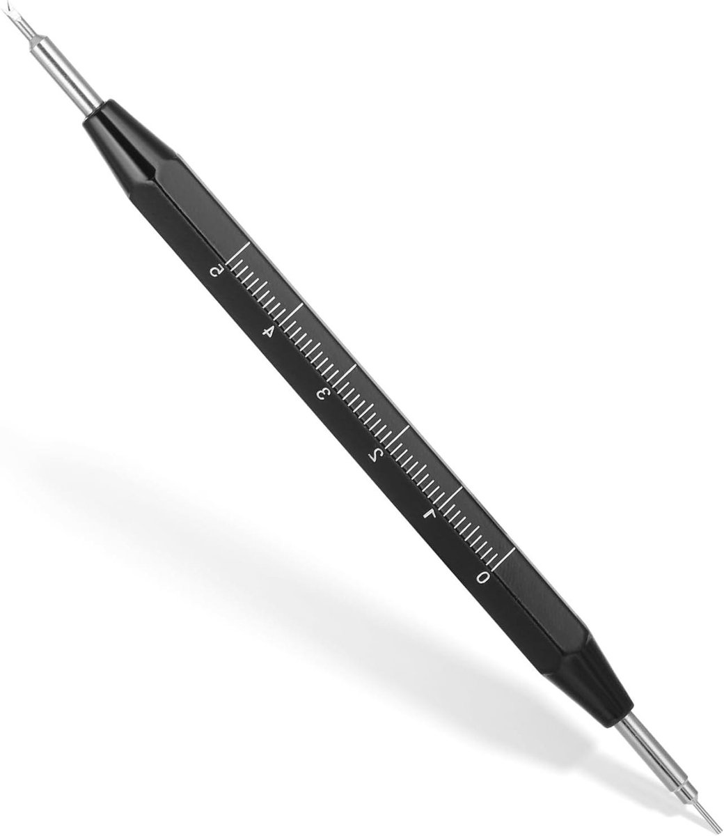 Allecto Plus - Veerstaafgereedschap 13 cm voor horloges | Roestvrijstalen set | Dubbele kop | Schakelverwijderaar | Banden vervangen | Modern design