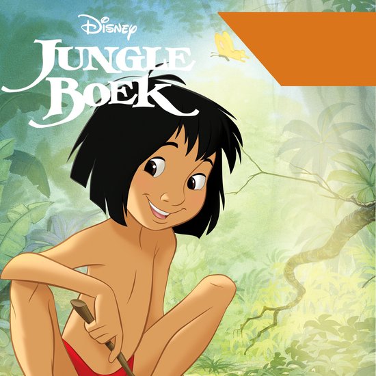 Disney's Jungle Boek met Mowgli en een vlinder