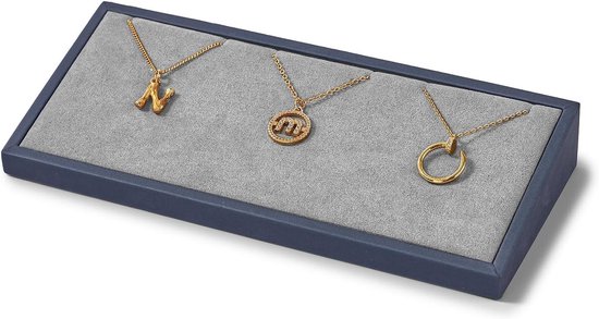 Yolev 2 stuks sieradengeschenkdoos, klein, voor armbanden, halskettingen, oorbellen - vierkant sieradendoosje van kraftpapier, kleine sieraden opbergdoos
