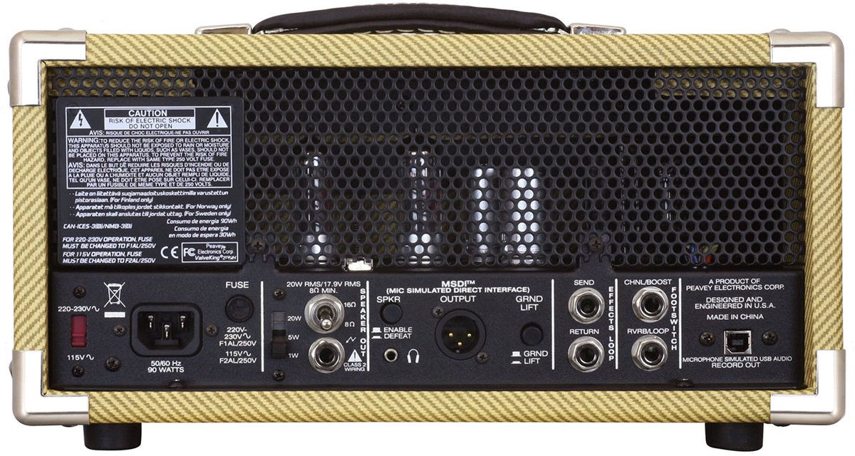 Peavey Classic 20 Mini Head - Buizenversterker top voor elektrische gitaar