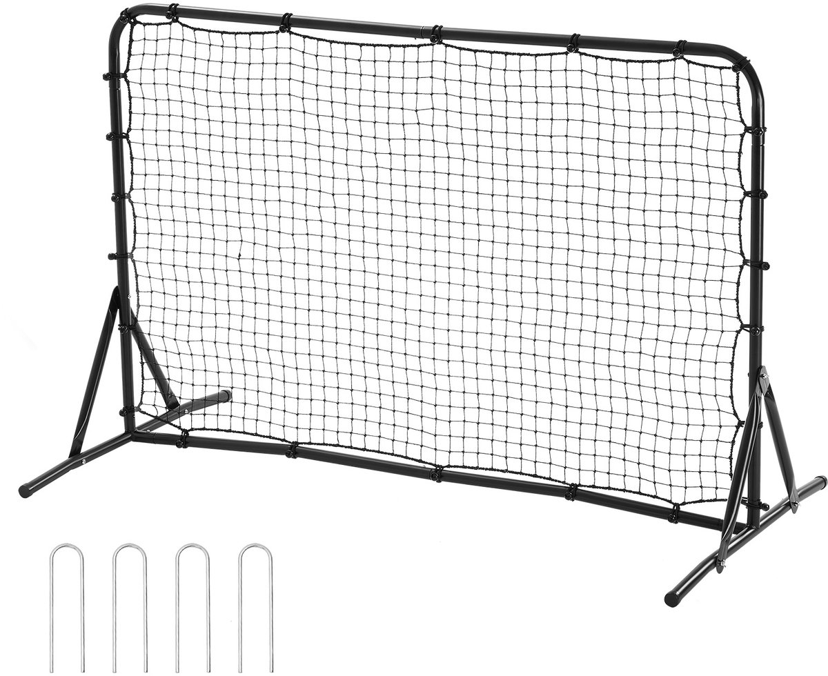 Voetbal Trainer, 1.8x1.2 Meter - IJzeren Frame - Dubbelzijdig Net - Eenvoudige Opbouw - voor Tuin Training
