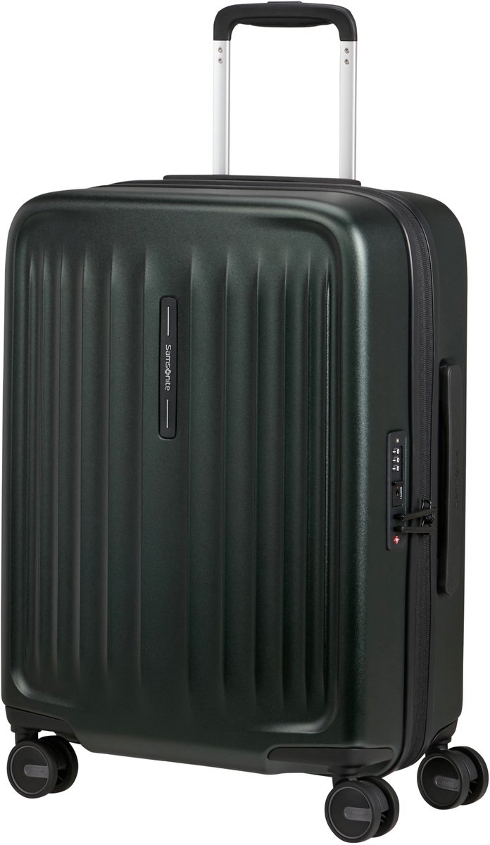 Samsonite Koffer - Fyrm spinner 55/20 handbagage - uitbreidbaar - Deep green - 2.6 kg - 46l