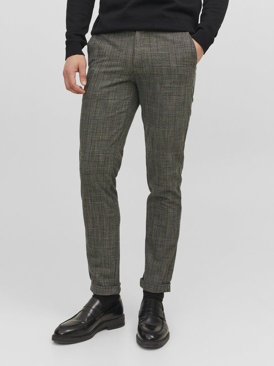 Daily7 geruite slim fit broek beige | wehkamp