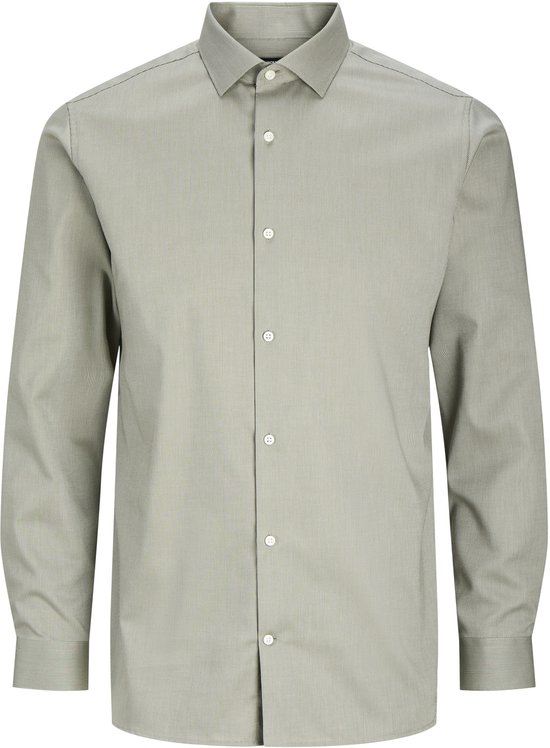 Jack & Jones Overhemd Jprblaparker Shirt L/s Noos 12227385 Smokey Olive/slim Fit Mannen Maat - M