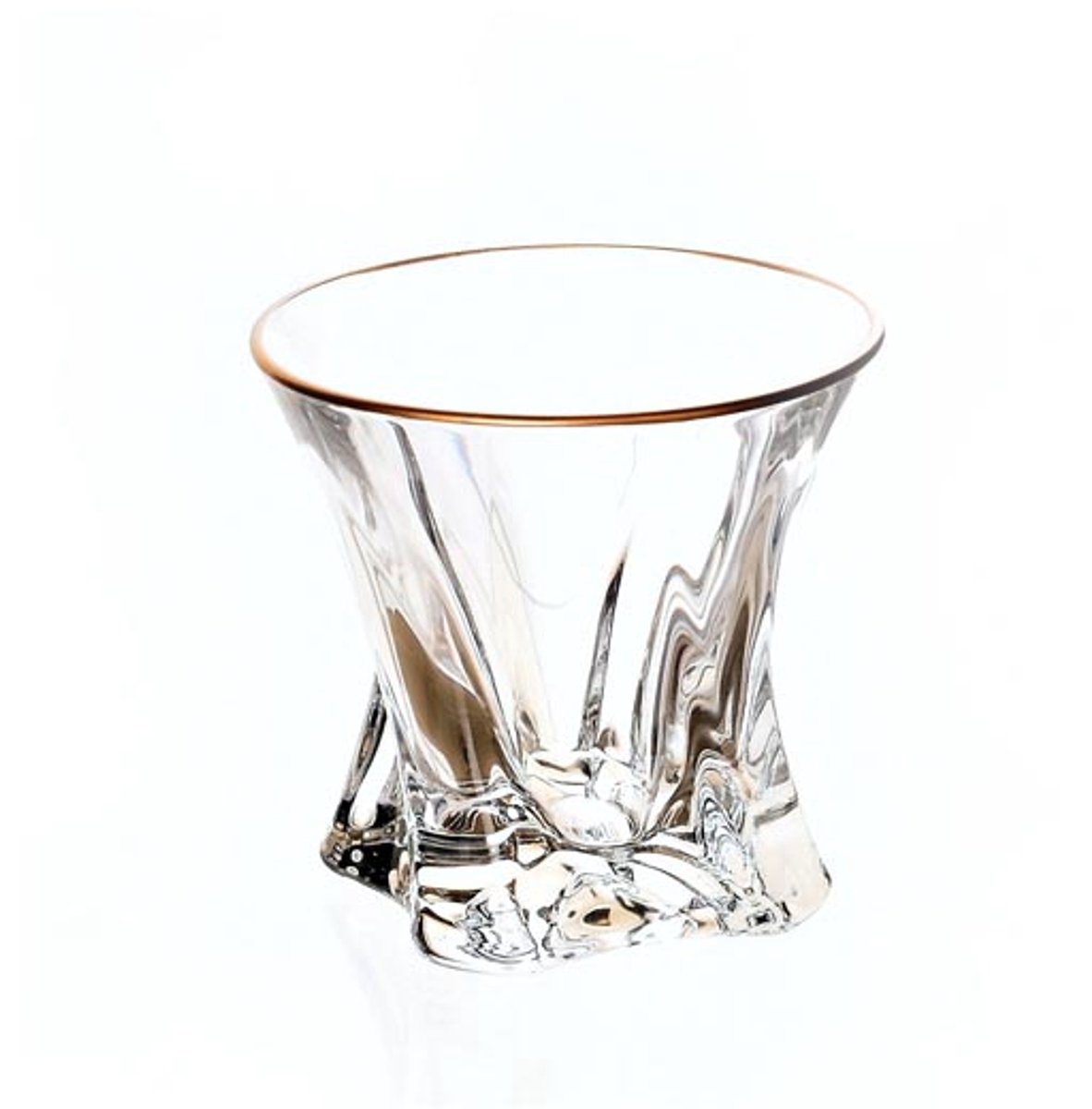 Gouden randje glas Cooper - luxe whisky tumbler - Bohemia Kristal - waterglas - set 6 stuks
