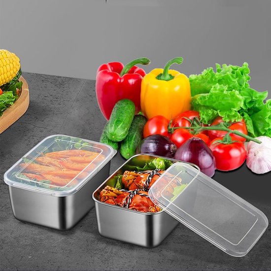 Amathley Lunch Box Adults/Kids,Bento Box Kids,1300ML- 5 vakken Lekvrij Lunchbox met sausdoos,Lunchbox Voor Volwassenen,Lunch Container,Snackbox Sandwichbox,Herbruikbaar (Groen