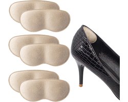 Shoeple Hielbeschermer - Heelpad Comfortmax (6 stuks) - Hielkussentjes voor Schoenen - Schoenverkleiner - Antislip Hielzool - Wit