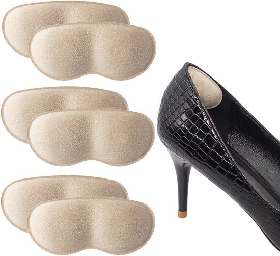 Shoeple Heelpad Comfortmax (6 pièces) - Coussinets de talon pour Chaussures pour femmes - Réducteur de chaussures - Semelle de talon antidérapante - Protège-talon - Wit