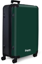 NoBoringSuitcases.com® - Koffer groot - Reiskoffer lichtgewicht - Donker groen - Effen - Rolkoffer met 4 wielen - Grote trolley XL - 98 liter bagage