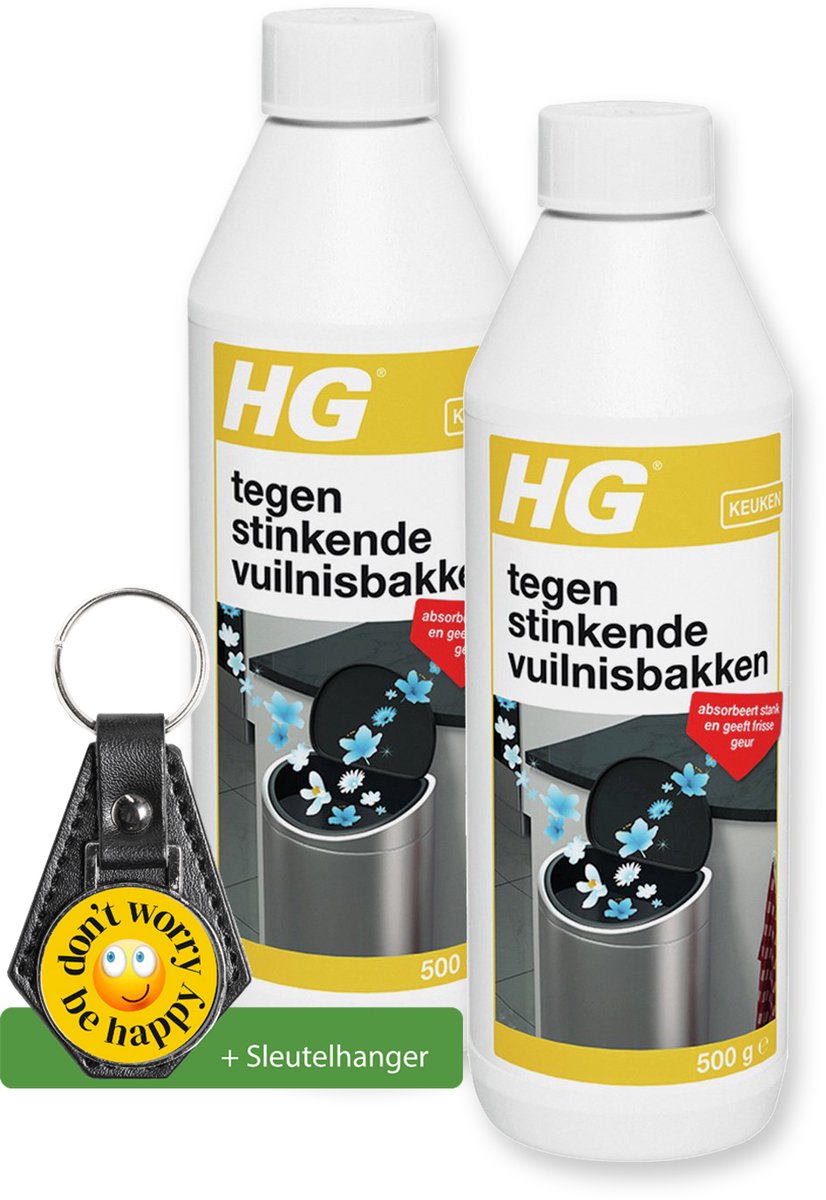 HG tegen stinkende vuilnisbakken - 2 Stuks - inclusief sleutelhanger