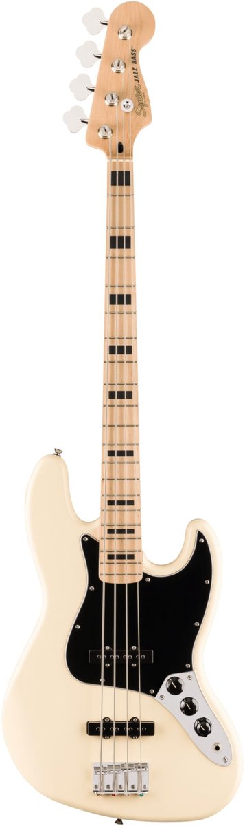 Squier Affinity Series Active Jazz Bass MN Olympic White elektrische basgitaar