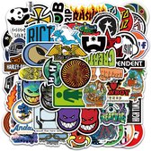 Autocollants de skateboard, 100 autocollants imperméables pour ordinateur portable, bouteille d'eau, valise, téléphone, autocollants de skateboard pour adolescents, enfants et adultes