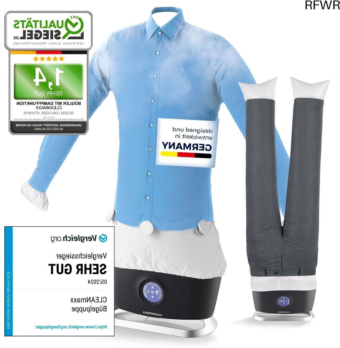 RFWR® Automatisch Stoomstrijkijzer met Broekopzetstuk en Touchdisplay - Ideaal voor Hemden en Blouses