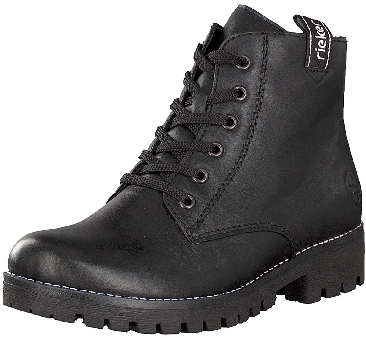 Rieker dames veterboot zwart