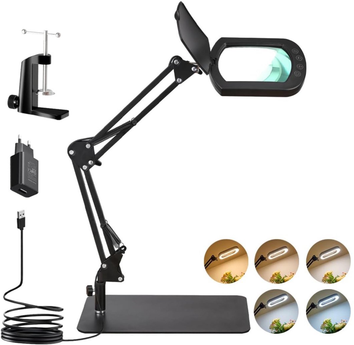 CLGP® Loeplamp met Standaard - Lamp met Led Verlichting