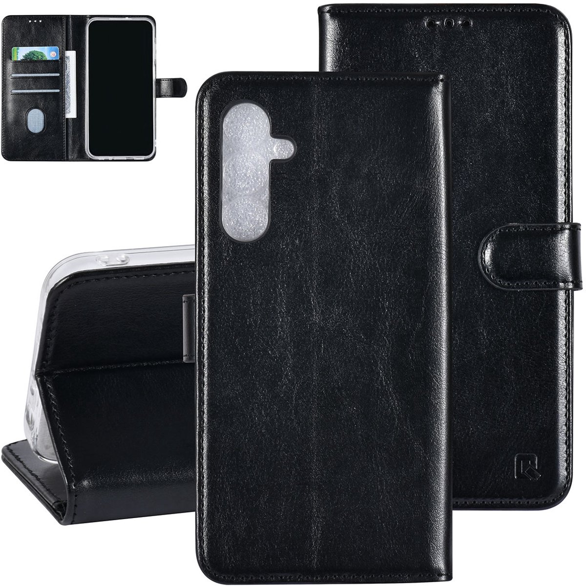 UNIQ Accessory Galaxy A25 Book Case hoesje 3 pasjeshouder - Zwart