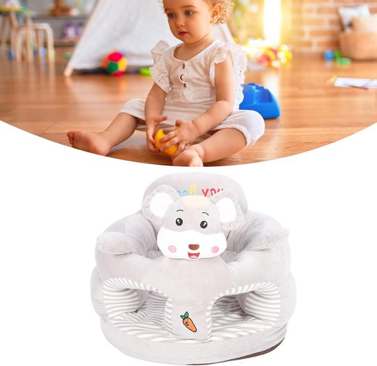 RFWR® Peuter Fauteuil en Zitbank voor Baby's - Zacht Pluche Zitstoel met Achterhoofdbeschermer - Multifunctionele Kinderstoel van Merkloos — afbeelding 5