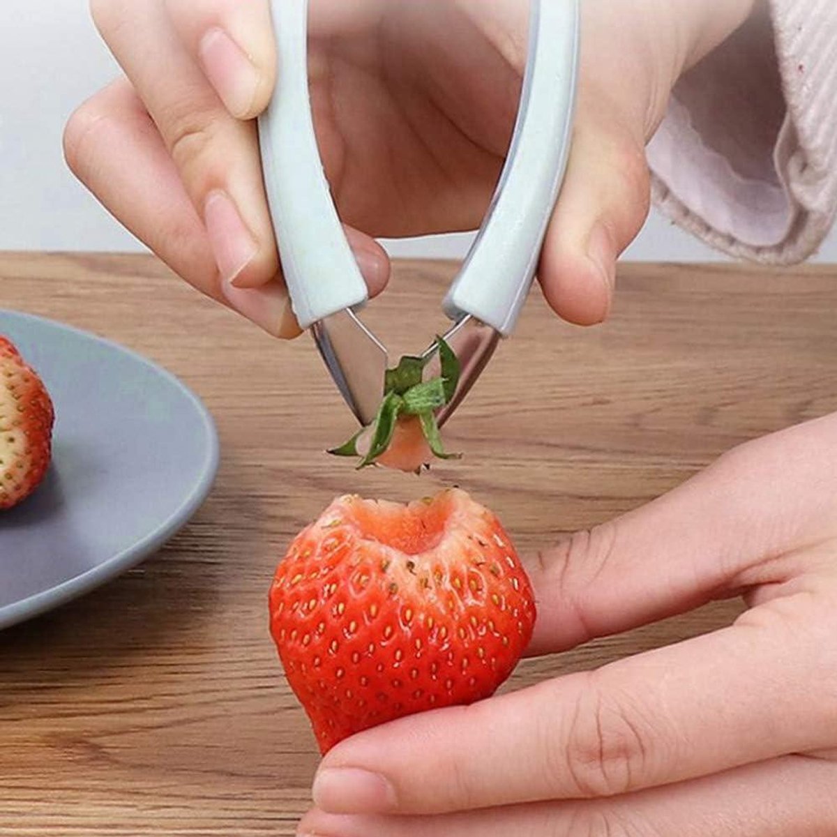 Ananasklem - V-vormig Fruit Groentemes voor het schillen van ananas - Blauw - Handige gadget voor in de keuken met ergonomisch ontwerp
