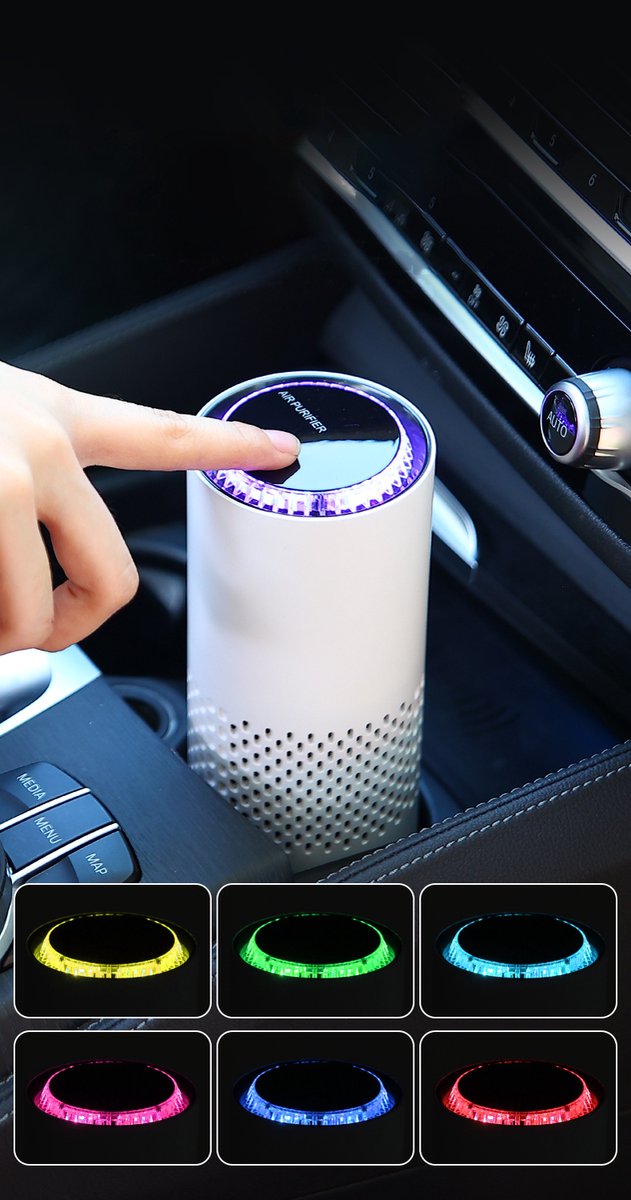 SAMOU™ Luchtreiniger Met geurpads - Luchtreiniger Auto - H13 HEPA-filter - Actieve koolstoffilter - Muisstil - Air purifier - luchtreinigers met hepa filter - luchtfilter - luchtreiniger – foto 4