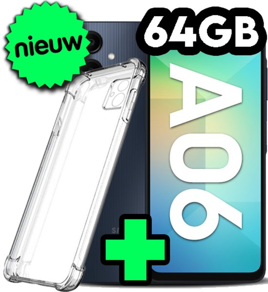 Samsung Galaxy A06 64GB Zwart + GRATIS HOESJE