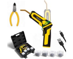 Verdea Plastic Lasapparaat PRO - 100W - Draadloos - 4500mAh Accu - 400 Nietjes - Voor Auto, Kayak, Meubels - Compact & Draaibaar