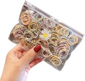 Noeuds pour cheveux colorés - 100 pièces - Couleur nordique - Ø 20mm - 2mm d'épaisseur - Élastique - Accessoires de vêtements pour bébé Cheveux - Enfants - Tout-petit - Bébé - Femmes - Cadeau - Cadeau