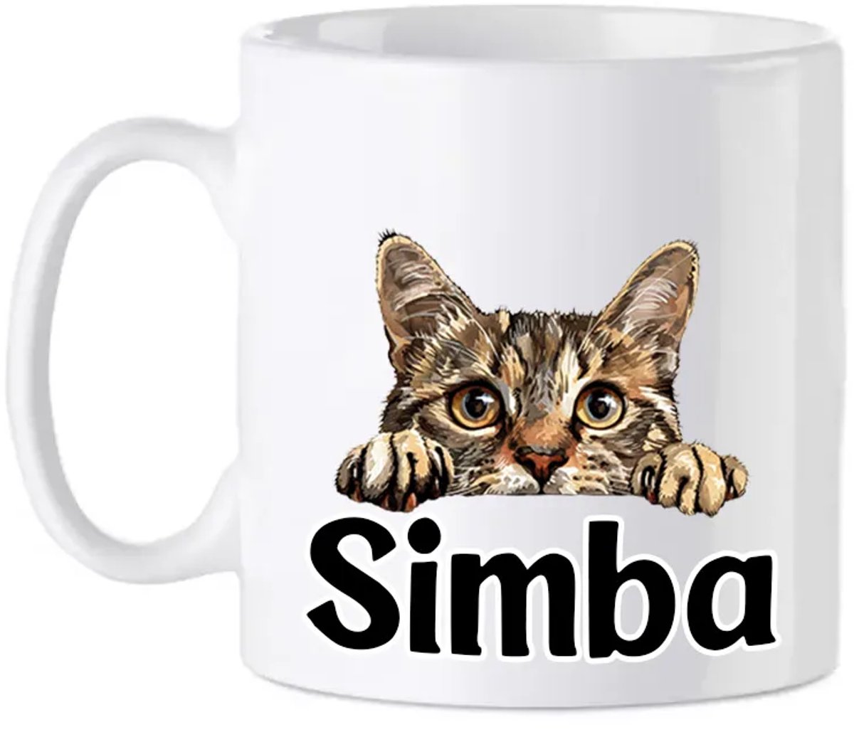 California Spangle mok met naam - Kattenmok - Gepersonaliseerd - Cadeautip