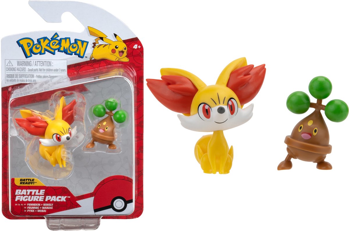 Pokémon Battle Figuren - Fennekin & Bonsly, 2st..