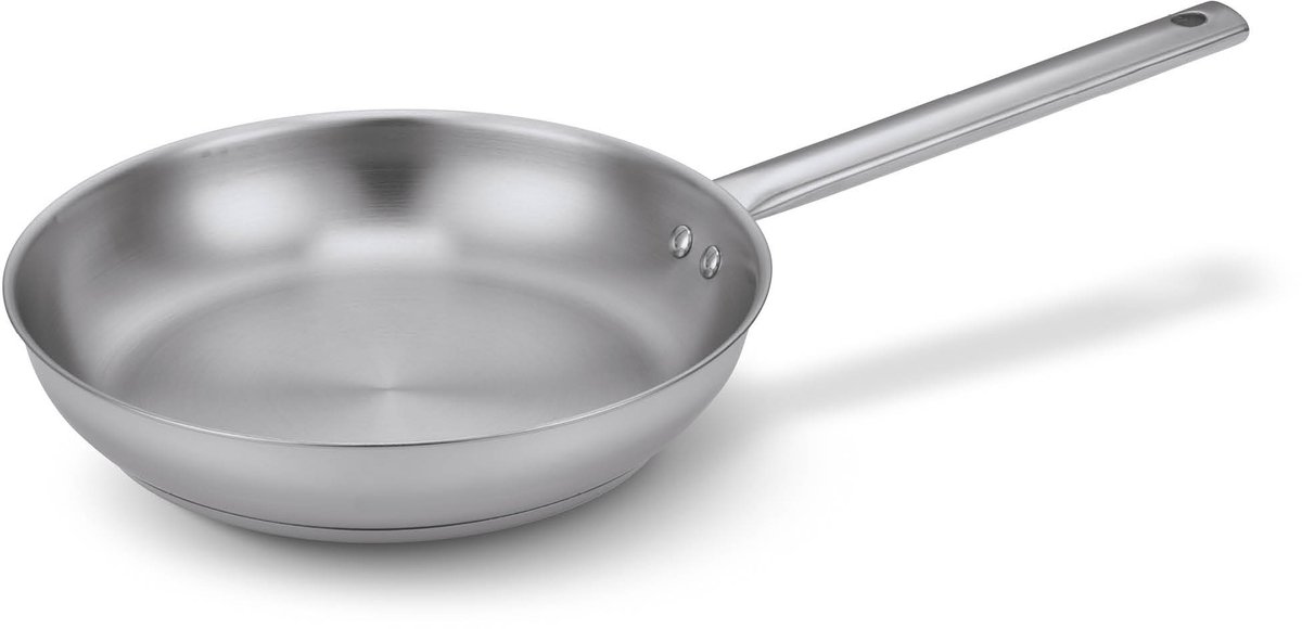 Brabantia Granada Koekenpan - Ø 20 cm – 90% Gerecycled hoogwaardig RVS – Stijlvolle Handgreep - 100% PFAS vrij – Geschikt voor inductie en Oven – Tijdloos Design- Geborstelde binnenkant - Zilver
