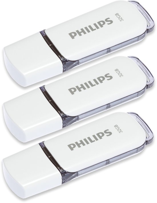 Philips FM32FD70E - USB 2.0 32GB - Snow Edition - Grijs - 3 stuks